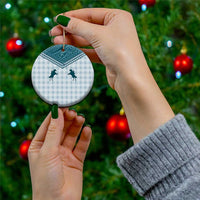 Aloha Hawaii Cowboys Paniolo Ceramic Ornament Teal Palaka - Polynesian Pride