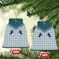 Aloha Hawaii Cowboys Paniolo Ceramic Ornament Teal Palaka - Polynesian Pride