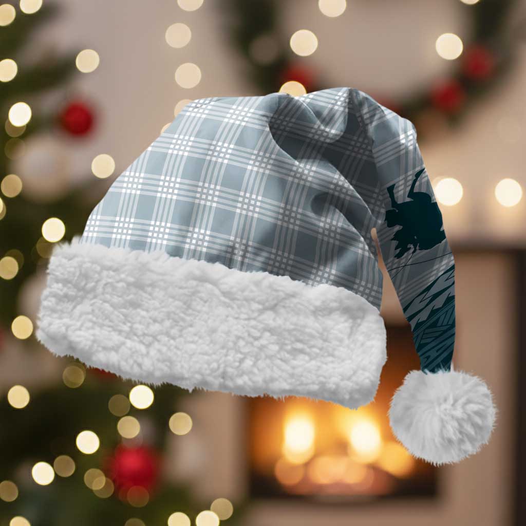 Aloha Hawaii Cowboys Paniolo Christmas Santa Hat Teal Palaka - Polynesian Pride