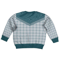 Aloha Hawaii Cowboys Paniolo Kid Ugly Christmas Sweater Teal Palaka - Polynesian Pride