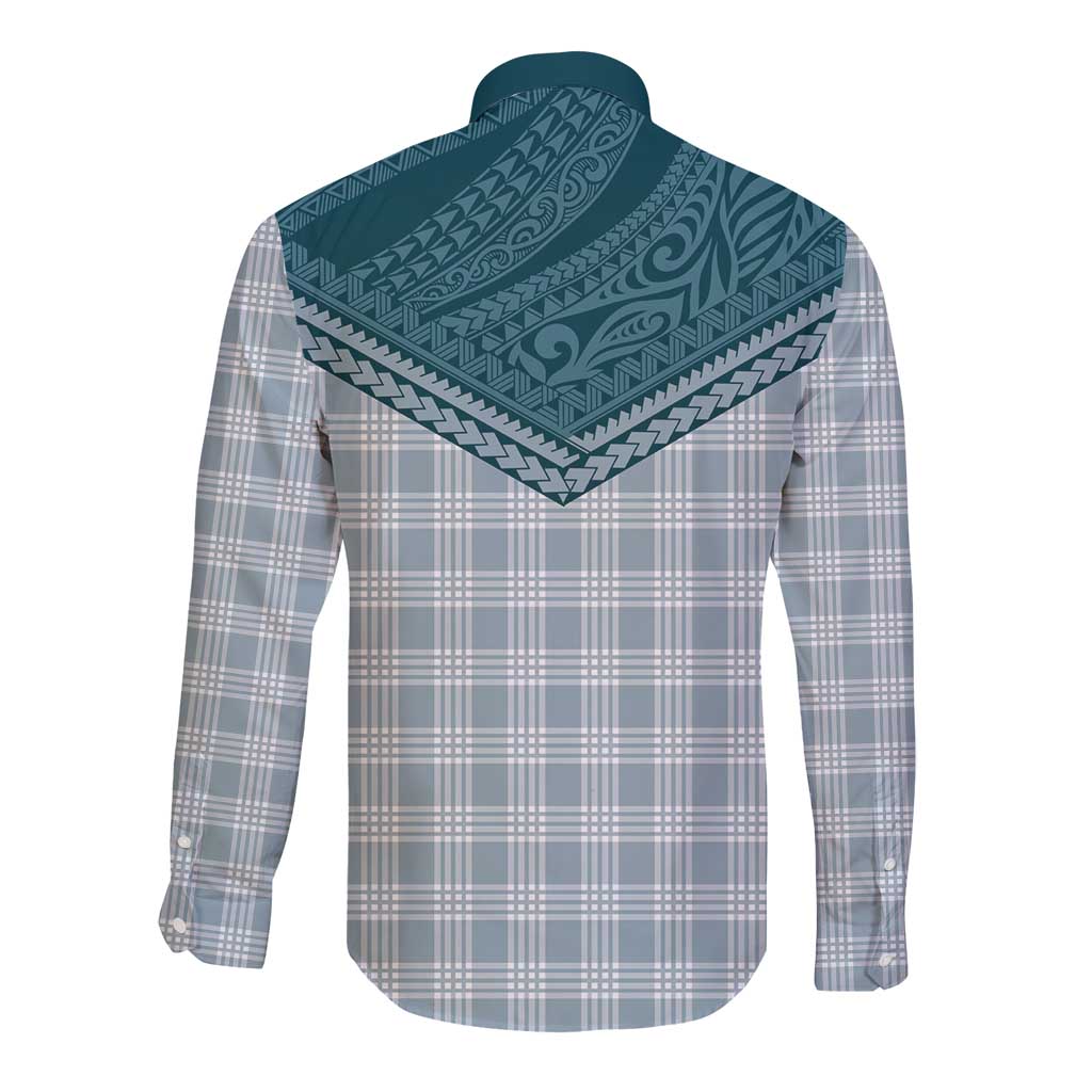 Aloha Hawaii Cowboys Paniolo Long Sleeve Button Shirt Teal Palaka - Polynesian Pride