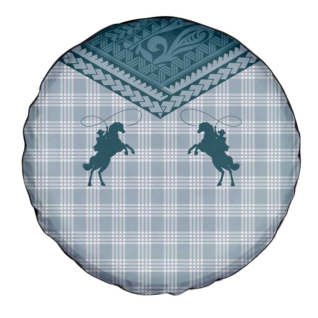 Aloha Hawaii Cowboys Paniolo Spare Tire Cover Teal Palaka - Polynesian Pride