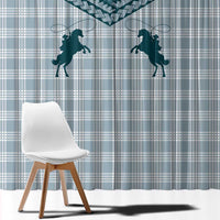 Aloha Hawaii Cowboys Paniolo Window Curtain Teal Palaka - Polynesian Pride