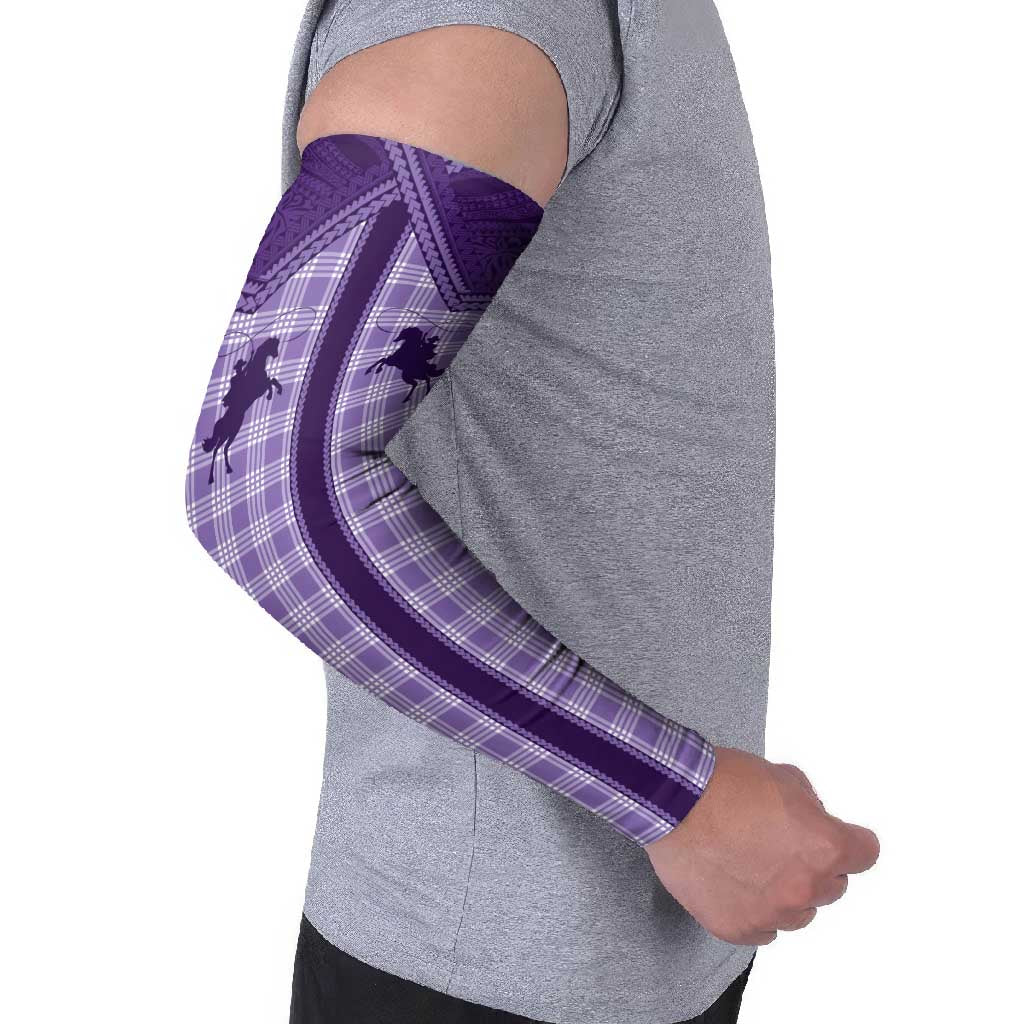 Aloha Hawaii Cowboys Paniolo Arm Sleeves Violet Palaka - Polynesian Pride