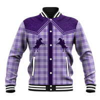 Aloha Hawaii Cowboys Paniolo Baseball Jacket Violet Palaka - Polynesian Pride