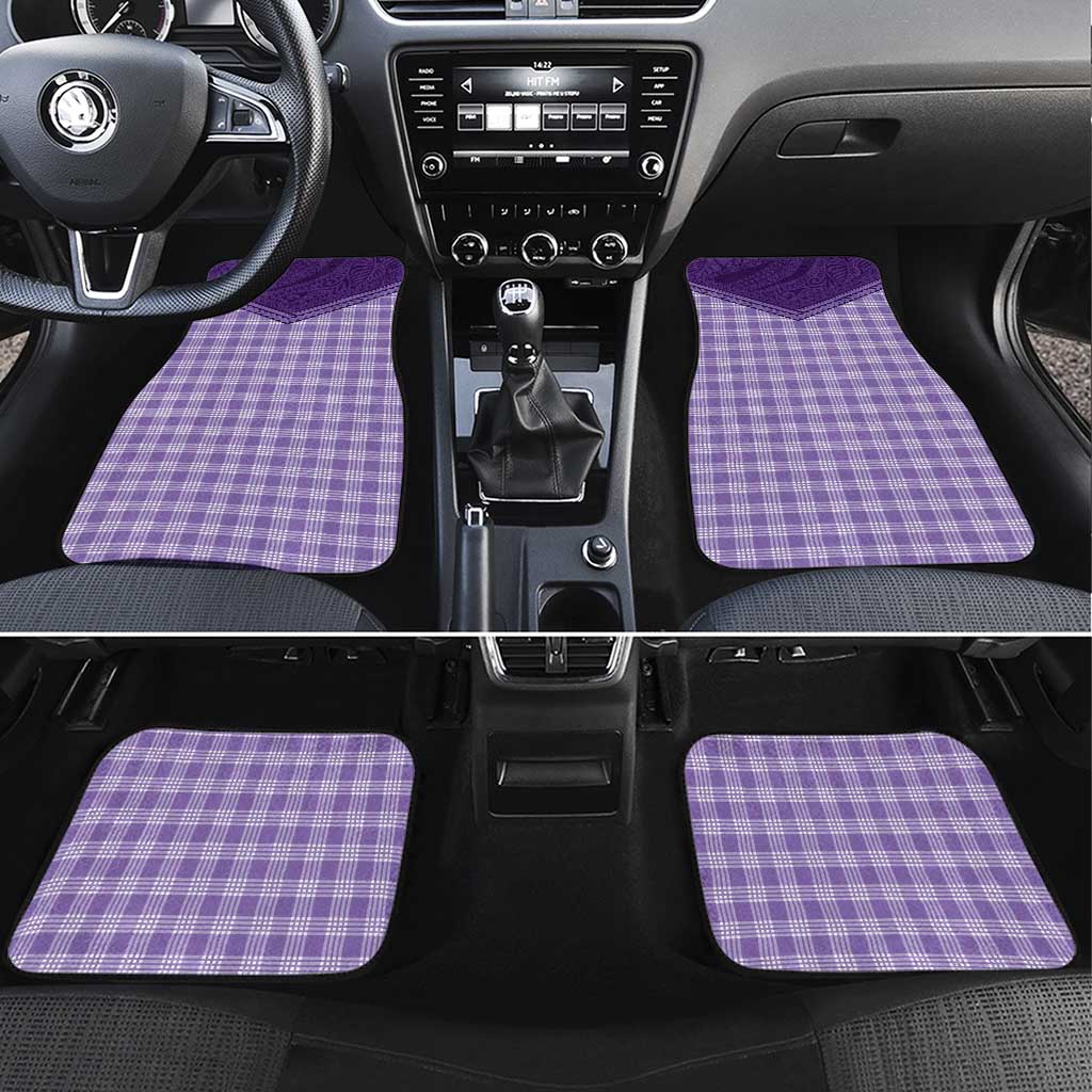 Aloha Hawaii Cowboys Paniolo Car Mats Violet Palaka - Polynesian Pride