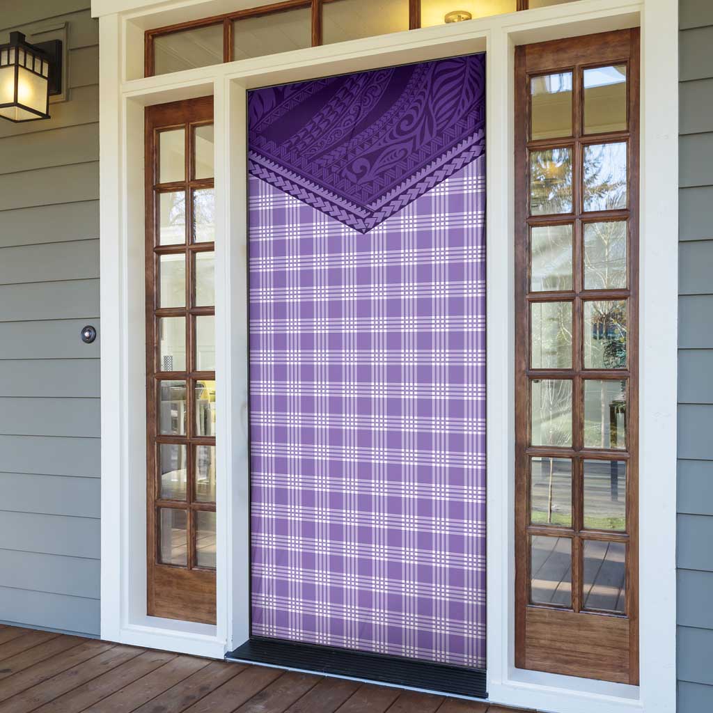Aloha Hawaii Cowboys Paniolo Door Cover Violet Palaka - Polynesian Pride