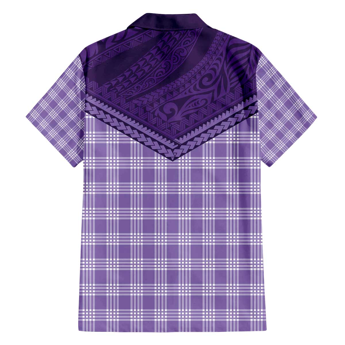 Aloha Hawaii Cowboys Paniolo Family Matching Off The Shoulder Long Sleeve Dress and Hawaiian Shirt Violet Palaka - Polynesian Pride