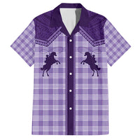 Aloha Hawaii Cowboys Paniolo Family Matching Summer Maxi Dress and Hawaiian Shirt Violet Palaka - Polynesian Pride