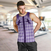 Aloha Hawaii Cowboys Paniolo Men Tank Top Violet Palaka - Polynesian Pride