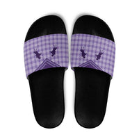 Aloha Hawaii Cowboys Paniolo Slide Sandals Violet Palaka - Polynesian Pride