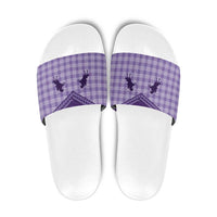 Aloha Hawaii Cowboys Paniolo Slide Sandals Violet Palaka - Polynesian Pride