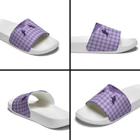 Aloha Hawaii Cowboys Paniolo Slide Sandals Violet Palaka - Polynesian Pride