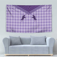 Aloha Hawaii Cowboys Paniolo Tapestry Violet Palaka - Polynesian Pride