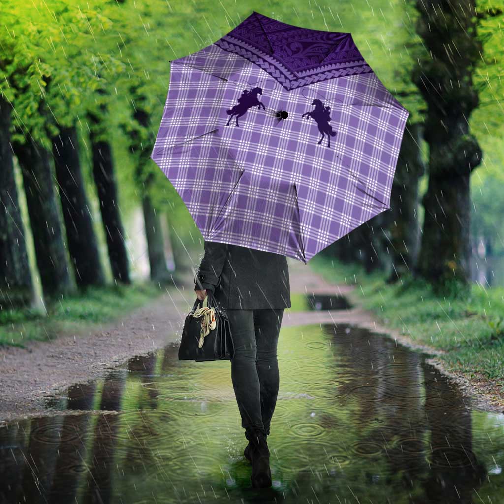 Aloha Hawaii Cowboys Paniolo Umbrella Violet Palaka - Polynesian Pride
