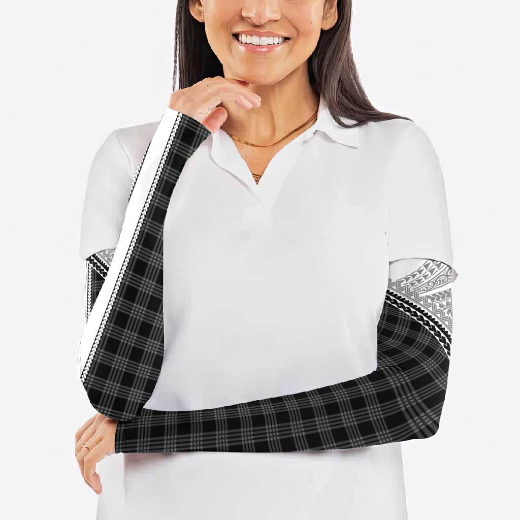 Aloha Hawaii Cowboys Paniolo Arm Sleeves Black Palaka - Polynesian Pride