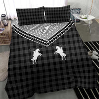 Aloha Hawaii Cowboys Paniolo Bedding Set Black Palaka - Polynesian Pride