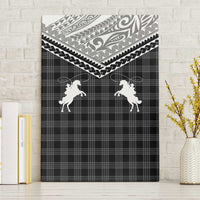 Aloha Hawaii Cowboys Paniolo Canvas Wall Art Black Palaka - Polynesian Pride