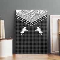 Aloha Hawaii Cowboys Paniolo Canvas Wall Art Black Palaka - Polynesian Pride