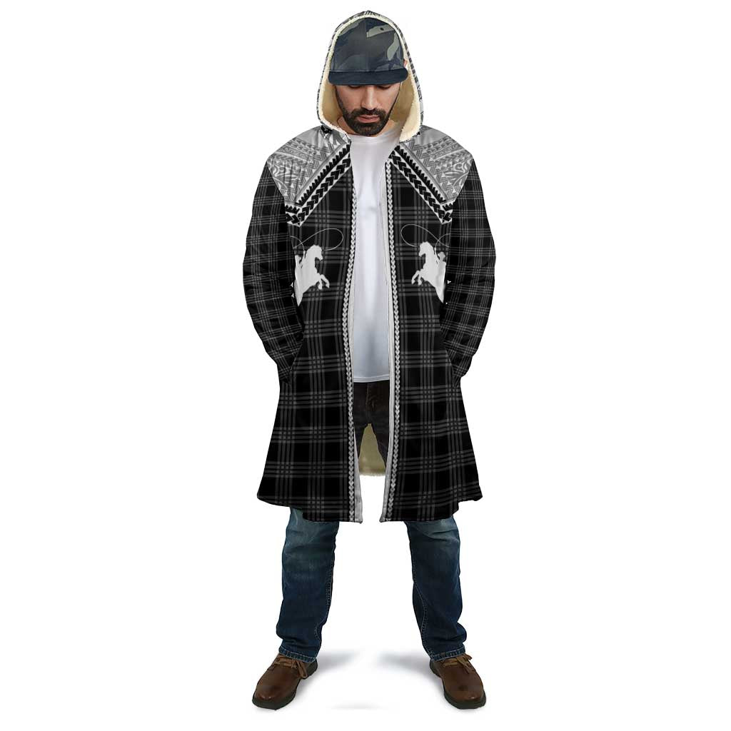 Aloha Hawaii Cowboys Paniolo Cloak Black Palaka - Polynesian Pride