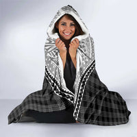 Aloha Hawaii Cowboys Paniolo Hooded Blanket Black Palaka - Polynesian Pride