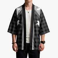 Aloha Hawaii Cowboys Paniolo Kimono Black Palaka - Polynesian Pride