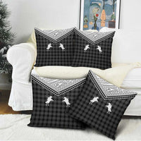 Aloha Hawaii Cowboys Paniolo Pillow Cover Black Palaka - Polynesian Pride