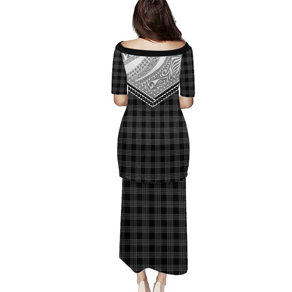 Aloha Hawaii Cowboys Paniolo Puletasi Black Palaka - Polynesian Pride