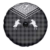 Aloha Hawaii Cowboys Paniolo Spare Tire Cover Black Palaka - Polynesian Pride