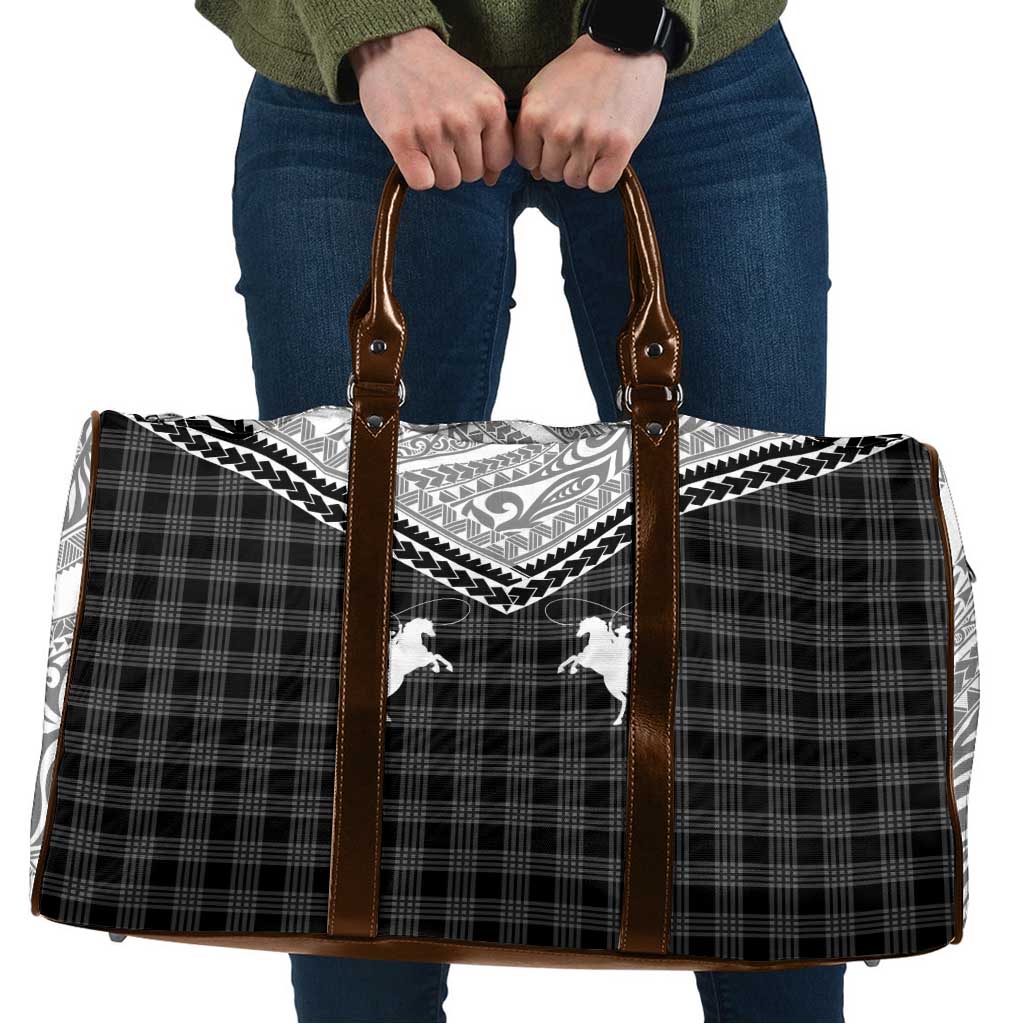 Aloha Hawaii Cowboys Paniolo Travel Bag Black Palaka - Polynesian Pride