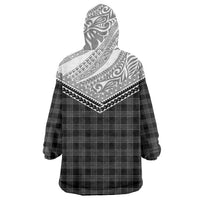 Aloha Hawaii Cowboys Paniolo Wearable Blanket Hoodie Black Palaka - Polynesian Pride