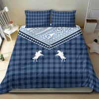 Aloha Hawaii Cowboys Paniolo Bedding Set Navy Blue Palaka - Polynesian Pride