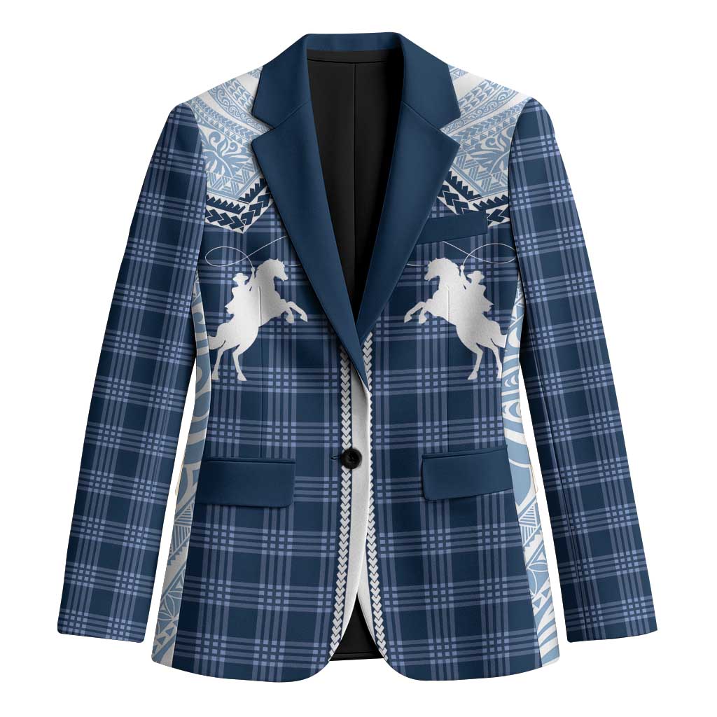 Aloha Hawaii Cowboys Paniolo Blazer Navy Blue Palaka - Polynesian Pride