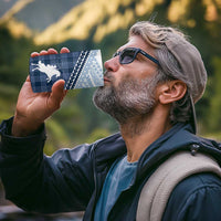 Aloha Hawaii Cowboys Paniolo 4 in 1 Can Cooler Tumbler Navy Blue Palaka - Polynesian Pride