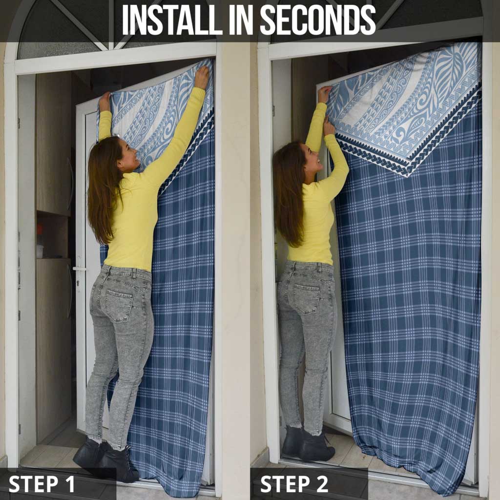 Aloha Hawaii Cowboys Paniolo Door Cover Navy Blue Palaka - Polynesian Pride