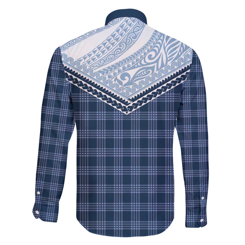 Aloha Hawaii Cowboys Paniolo Family Matching Mermaid Dress and Hawaiian Shirt Navy Blue Palaka - Polynesian Pride