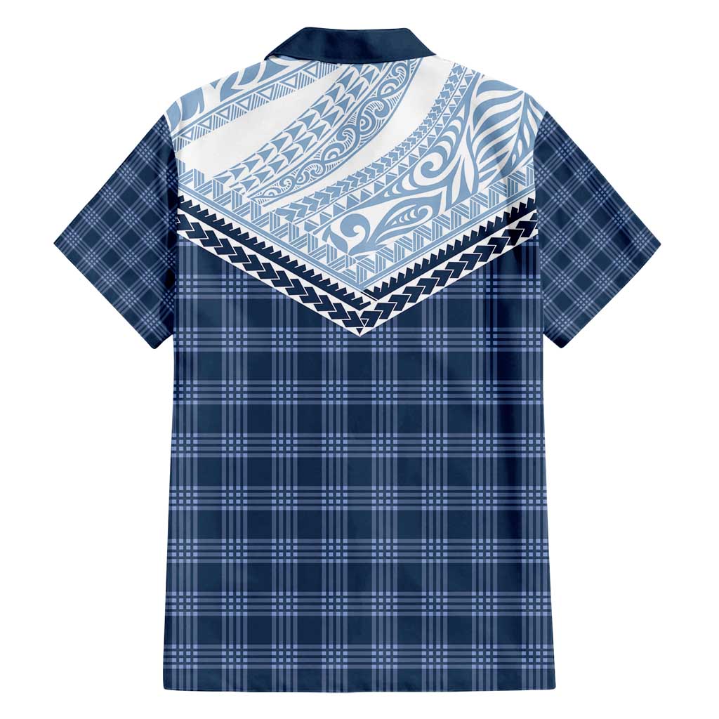 Aloha Hawaii Cowboys Paniolo Family Matching Puletasi and Hawaiian Shirt Navy Blue Palaka - Polynesian Pride