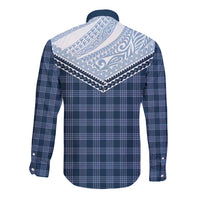 Aloha Hawaii Cowboys Paniolo Long Sleeve Button Shirt Navy Blue Palaka - Polynesian Pride