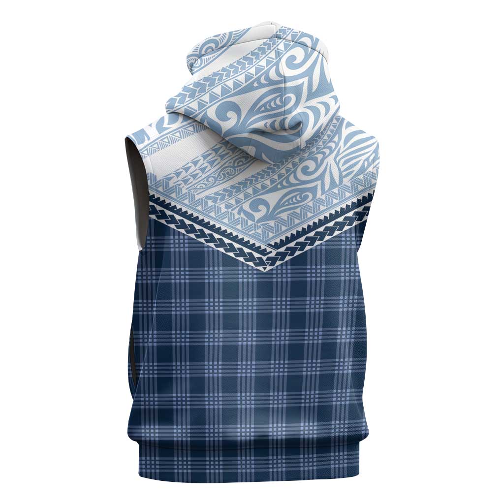 Aloha Hawaii Cowboys Paniolo Sleeveless Hoodie Navy Blue Palaka - Polynesian Pride