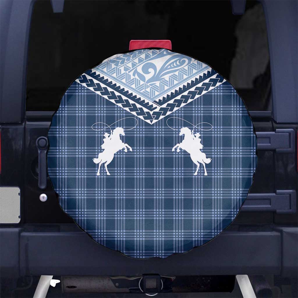 Aloha Hawaii Cowboys Paniolo Spare Tire Cover Navy Blue Palaka - Polynesian Pride