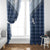 Aloha Hawaii Cowboys Paniolo Window Curtain Navy Blue Palaka - Polynesian Pride