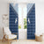 Aloha Hawaii Cowboys Paniolo Window Curtain Navy Blue Palaka - Polynesian Pride