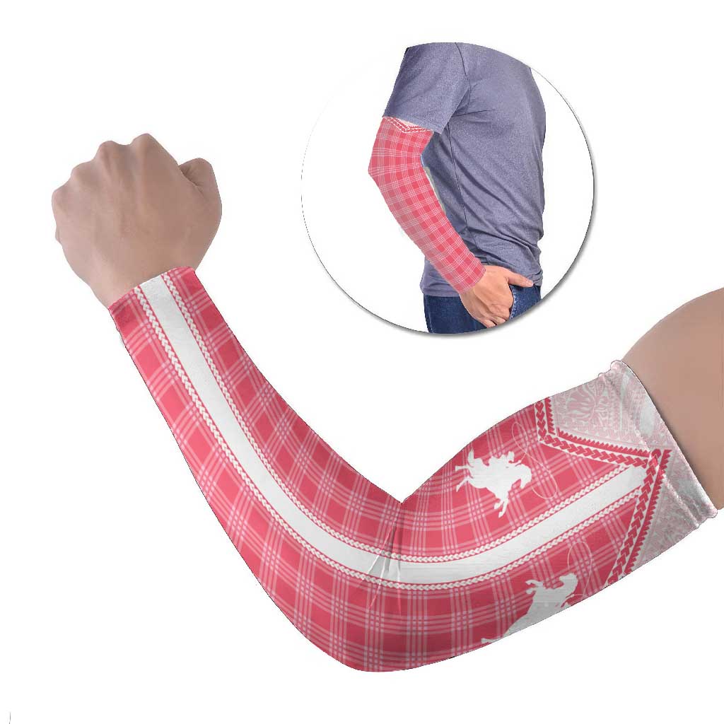 Aloha Hawaii Cowboys Paniolo Arm Sleeves Rose Palaka - Polynesian Pride