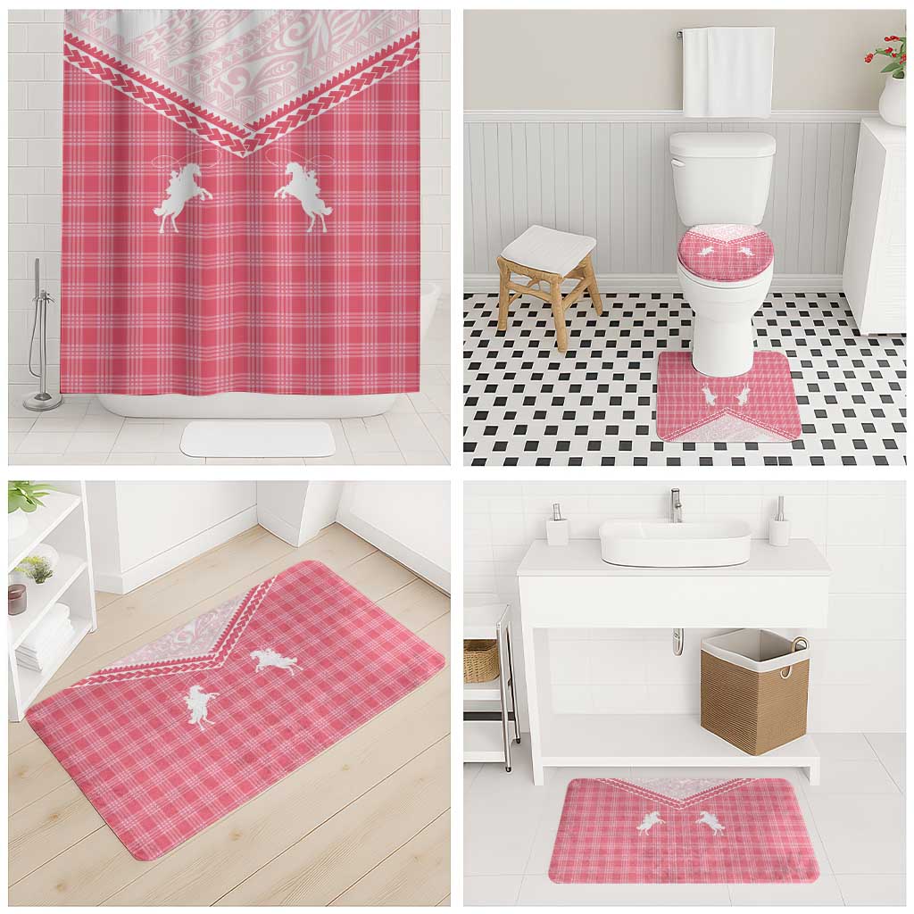Aloha Hawaii Cowboys Paniolo Bathroom Set Rose Palaka - Polynesian Pride
