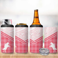 Aloha Hawaii Cowboys Paniolo 4 in 1 Can Cooler Tumbler Rose Palaka - Polynesian Pride
