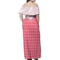 Aloha Hawaii Cowboys Paniolo Family Matching Off Shoulder Maxi Dress and Hawaiian Shirt Rose Palaka - Polynesian Pride