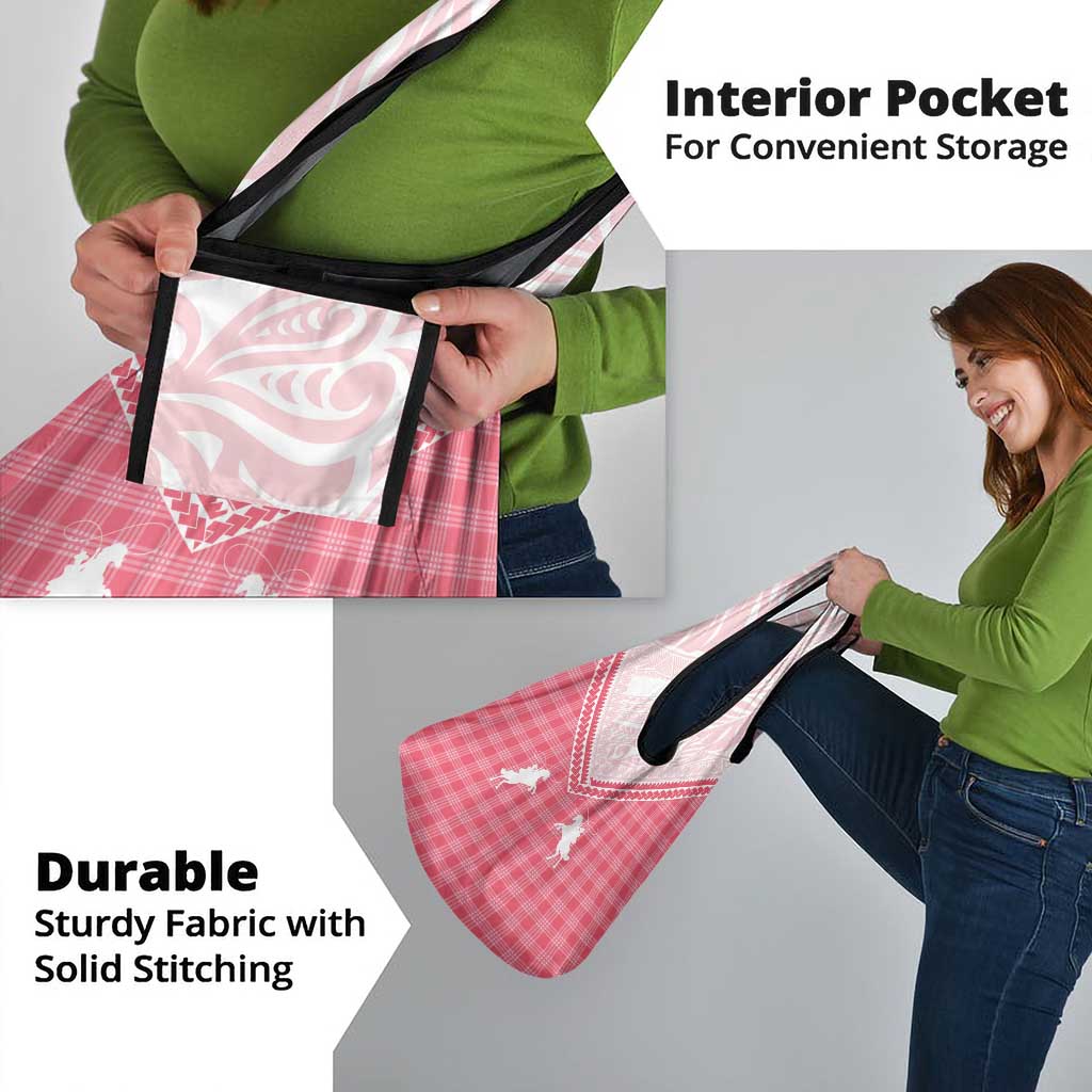 Aloha Hawaii Cowboys Paniolo Grocery Bag Rose Palaka - Polynesian Pride