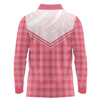 Aloha Hawaii Cowboys Paniolo Long Sleeve Polo Shirt Rose Palaka - Polynesian Pride