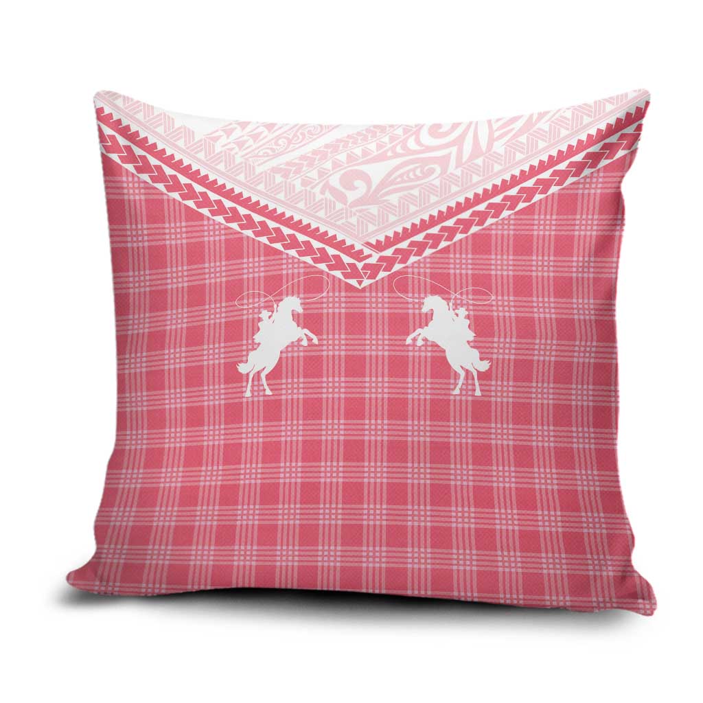 Aloha Hawaii Cowboys Paniolo Pillow Cover Rose Palaka - Polynesian Pride