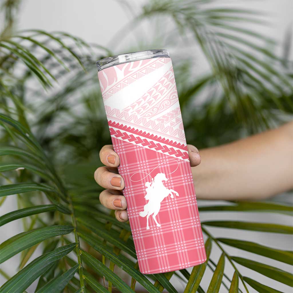 Aloha Hawaii Cowboys Paniolo Skinny Tumbler Rose Palaka - Polynesian Pride